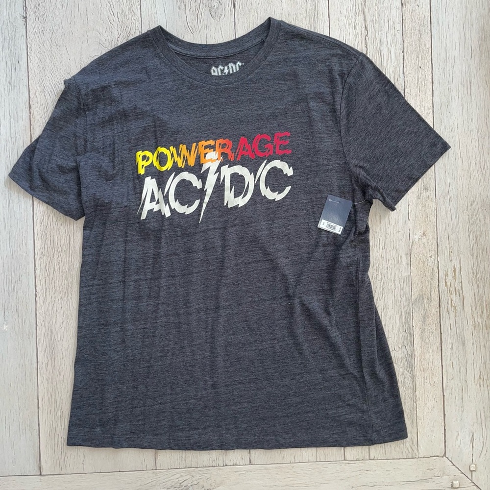 Lucky Brand Gray AC/DC Graphic Tee